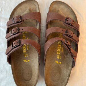 Birkenstock Florida Soft Footbed- Nubuck Leather Mink Size 40 (Size L9/M7)